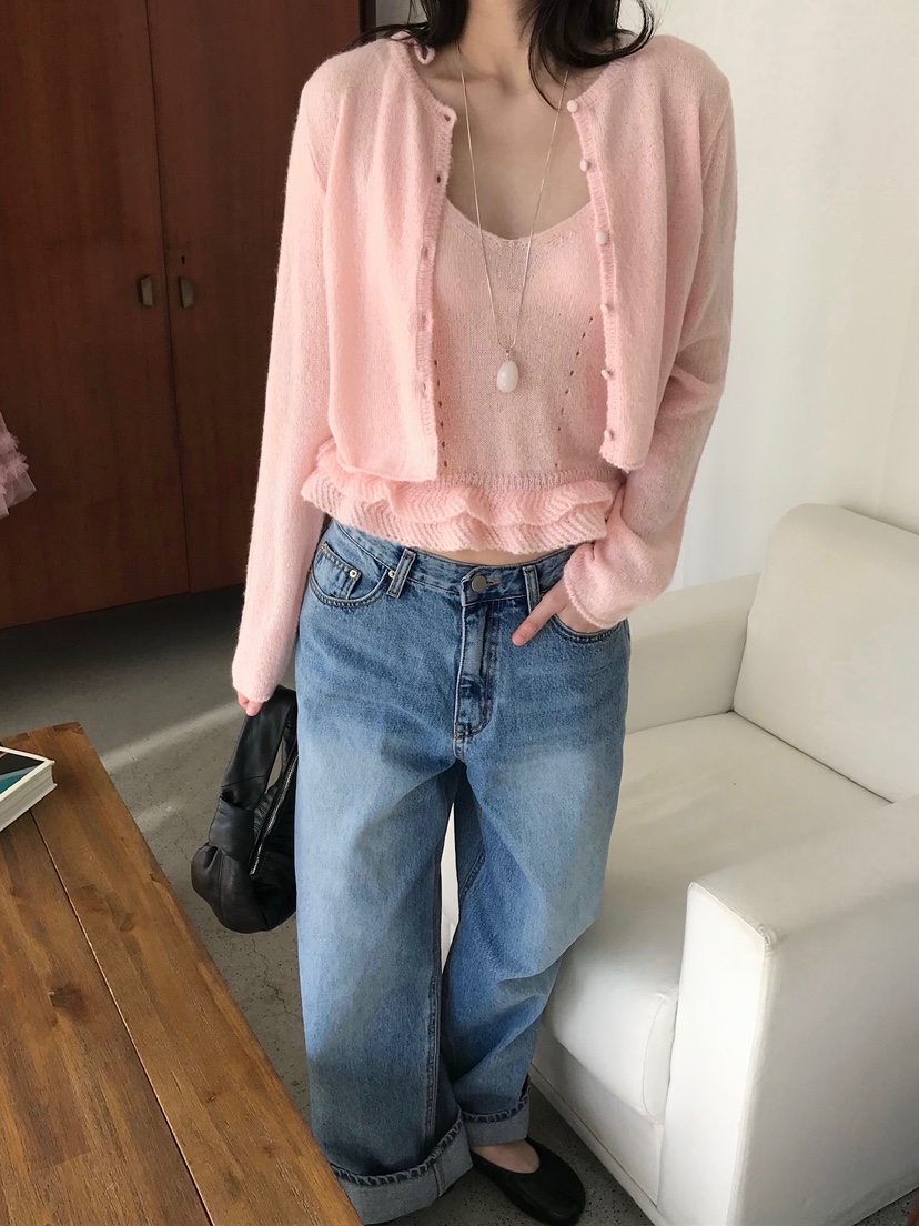 ESCHER東大門代購女士新品熱賣休閑人氣針織衫奶油色羊毛衫ESCHER針織衫