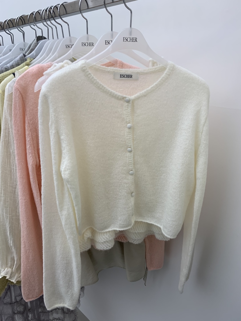 ESCHER東大門代購女士新品熱賣休閑人氣針織衫奶油色羊毛衫ESCHER針織衫圖色1