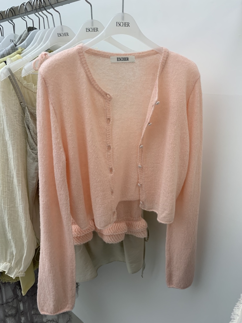 ESCHER東大門代購女士新品熱賣休閑人氣針織衫奶油色羊毛衫ESCHER針織衫圖色2