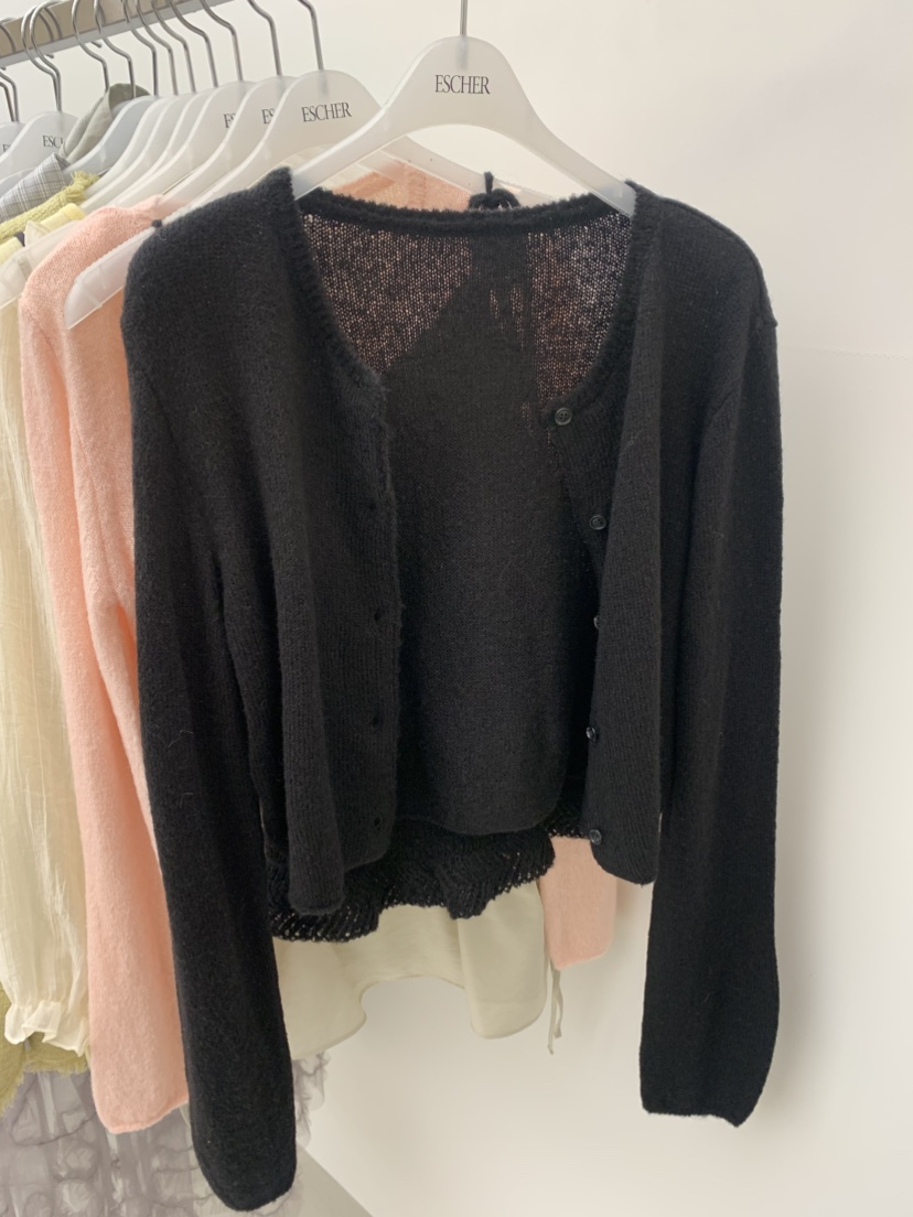 ESCHER東大門代購女士新品熱賣休閑人氣針織衫奶油色羊毛衫ESCHER針織衫圖色3