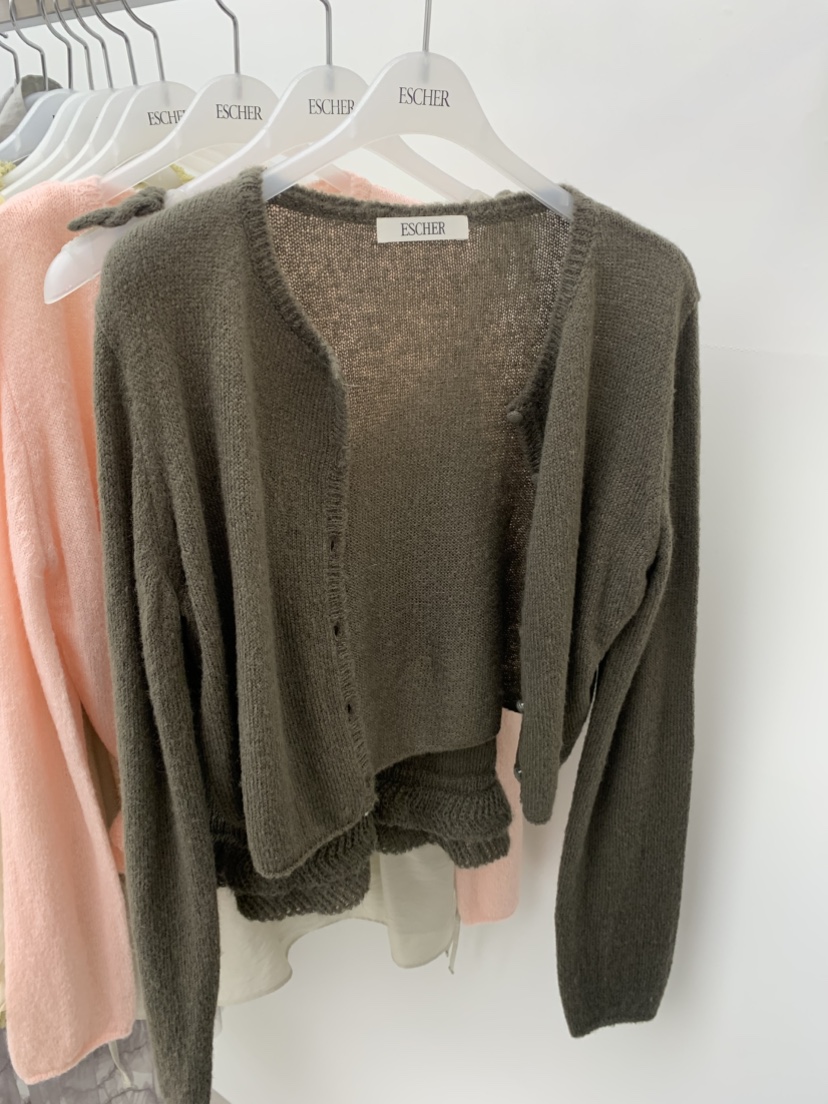 ESCHER東大門代購女士新品熱賣休閑人氣針織衫奶油色羊毛衫ESCHER針織衫圖色4