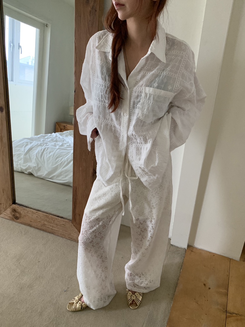 SUNDER MARKET韓國代購女士新品休閑人氣職業襯衫蕾絲衫SUNDER MARKET襯衫/蕾絲衫