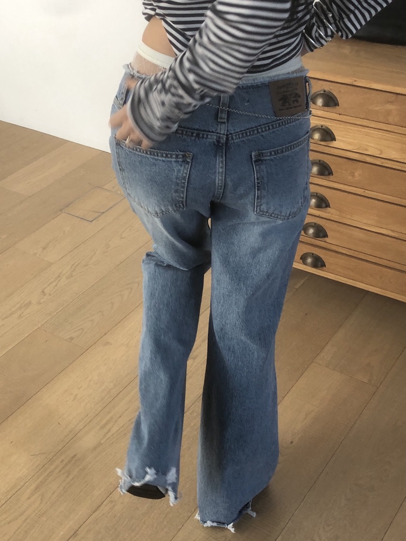 SUNDER MARKET韓國直郵女裝新款休閑熱賣職業時尚牛仔褲SUNDER MARKET牛仔褲