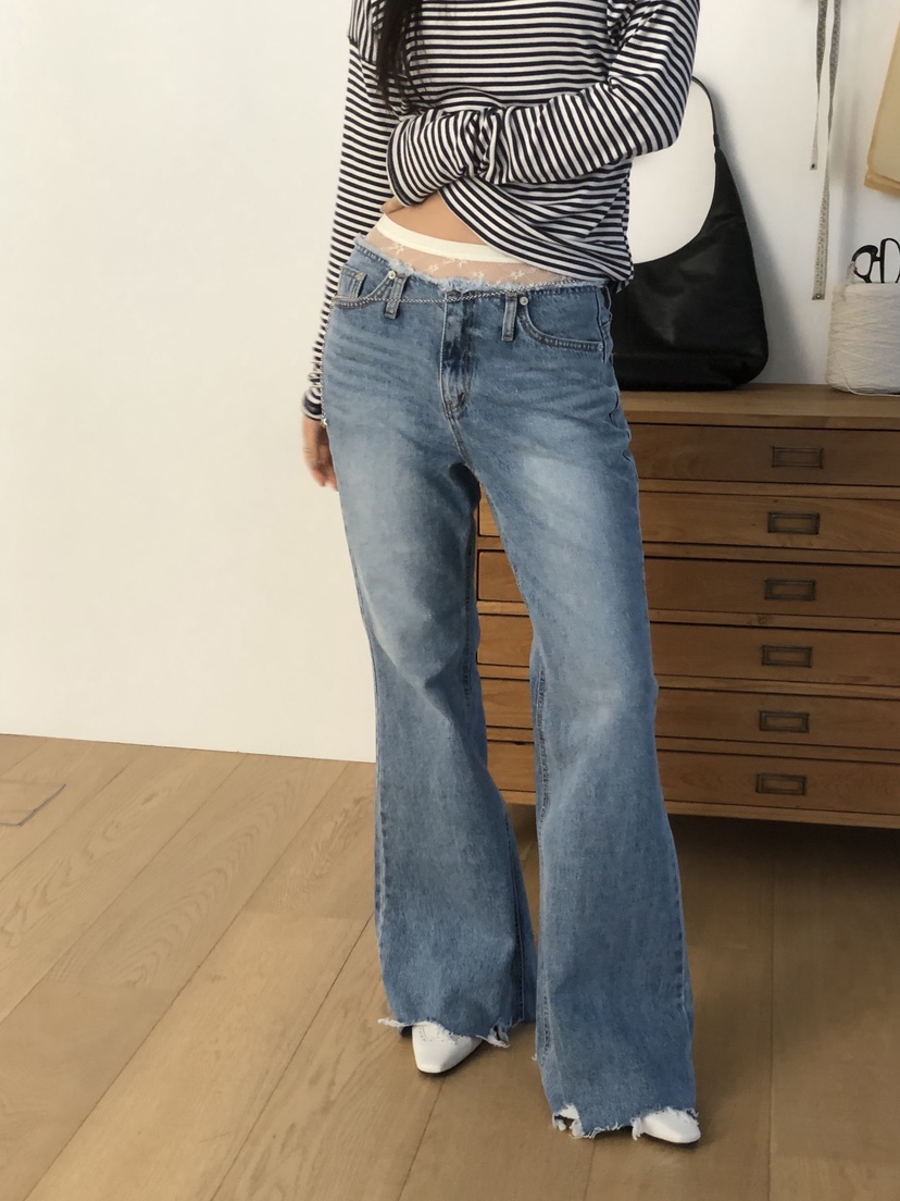 SUNDER MARKET韓國直郵女裝新款休閑熱賣職業時尚牛仔褲SUNDER MARKET牛仔褲