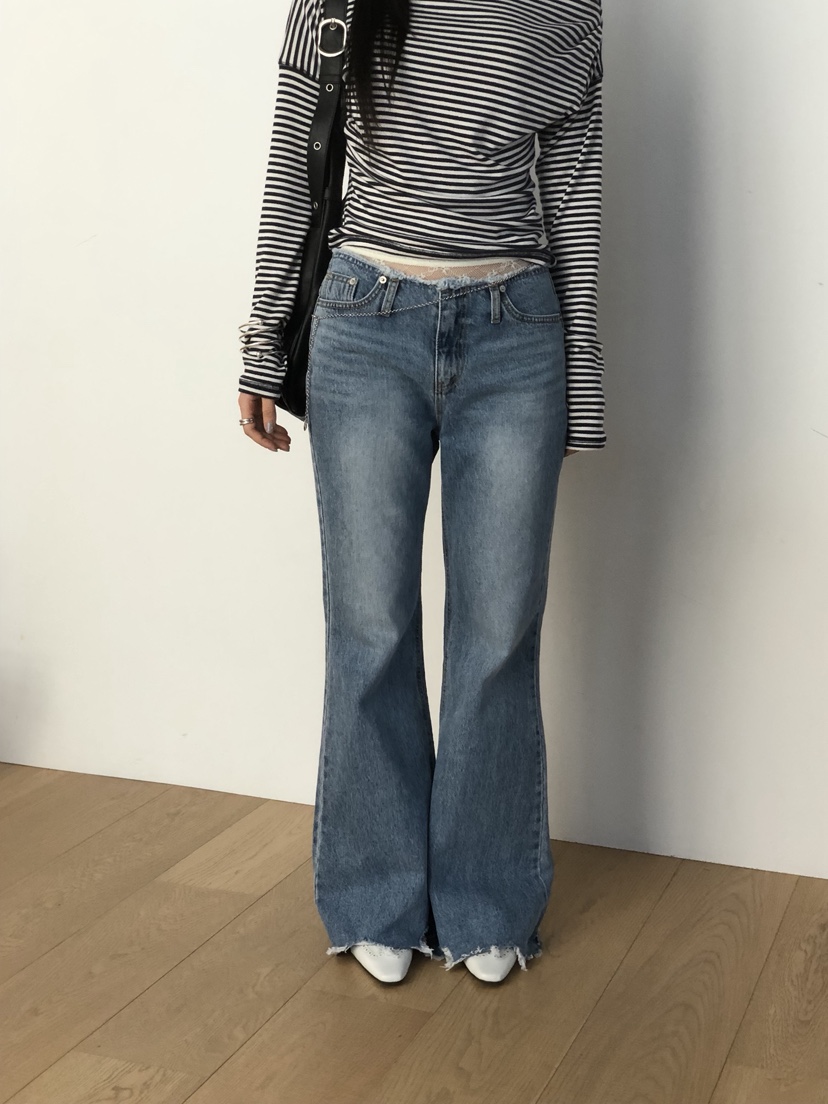 SUNDER MARKET韓國直郵女裝新款休閑熱賣職業時尚牛仔褲SUNDER MARKET牛仔褲