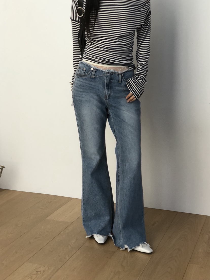 SUNDER MARKET韓國直郵女裝新款休閑熱賣職業時尚牛仔褲SUNDER MARKET牛仔褲