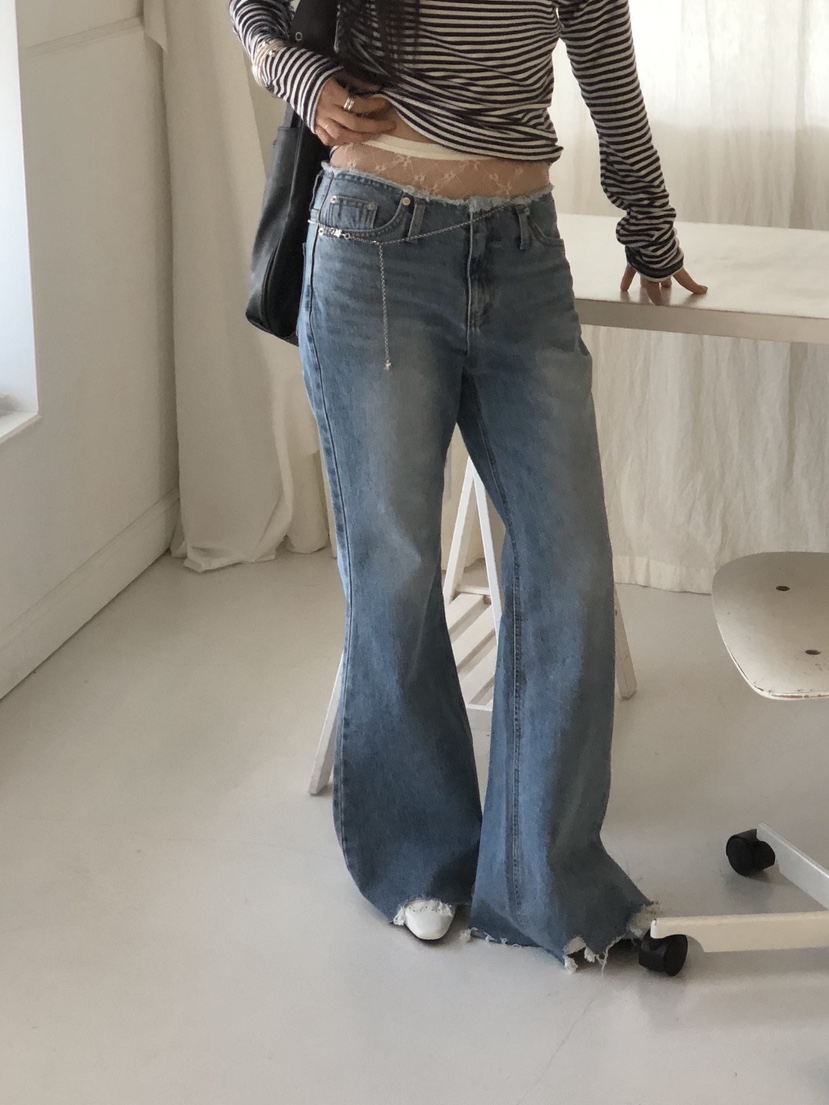 SUNDER MARKET韓國直郵女裝新款休閑熱賣職業時尚牛仔褲SUNDER MARKET牛仔褲