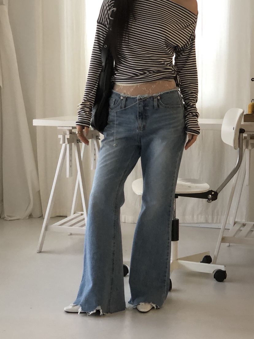 SUNDER MARKET韓國直郵女裝新款休閑熱賣職業時尚牛仔褲SUNDER MARKET牛仔褲