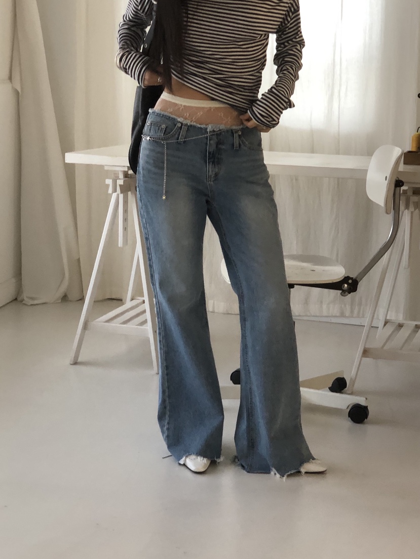 SUNDER MARKET韓國直郵女裝新款休閑熱賣職業時尚牛仔褲SUNDER MARKET牛仔褲