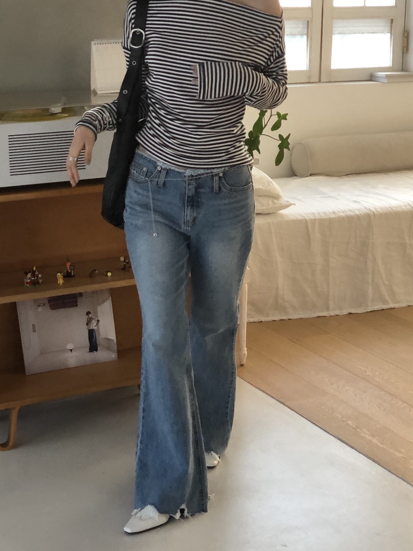 SUNDER MARKET韓國直郵女裝新款休閑熱賣職業時尚牛仔褲SUNDER MARKET牛仔褲