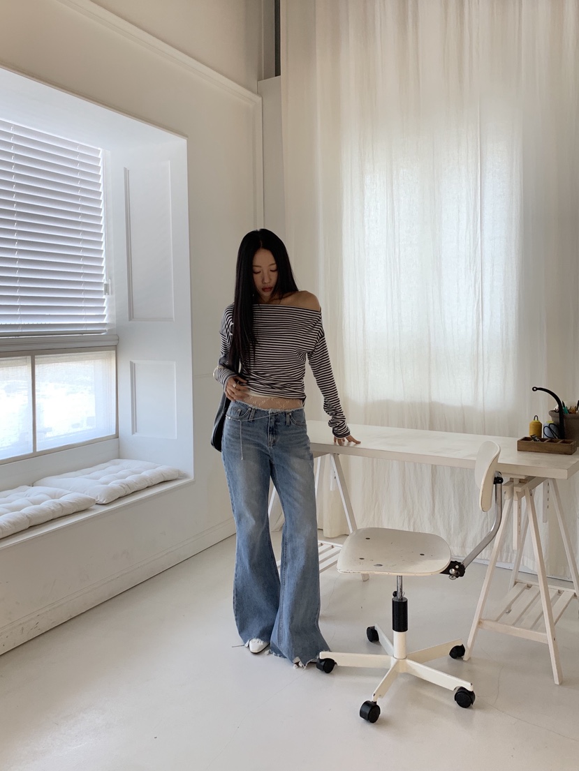 SUNDER MARKET韓國直郵女裝新款休閑熱賣職業時尚牛仔褲SUNDER MARKET牛仔褲