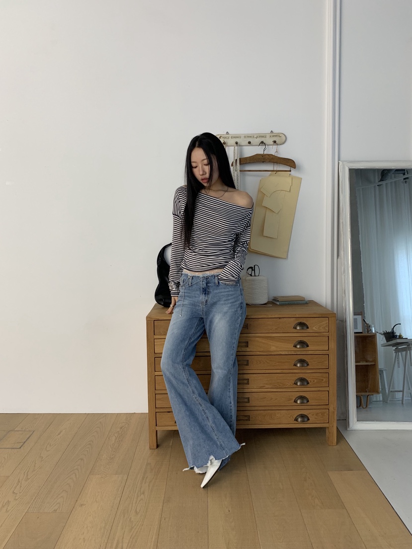 SUNDER MARKET韓國直郵女裝新款休閑熱賣職業時尚牛仔褲SUNDER MARKET牛仔褲