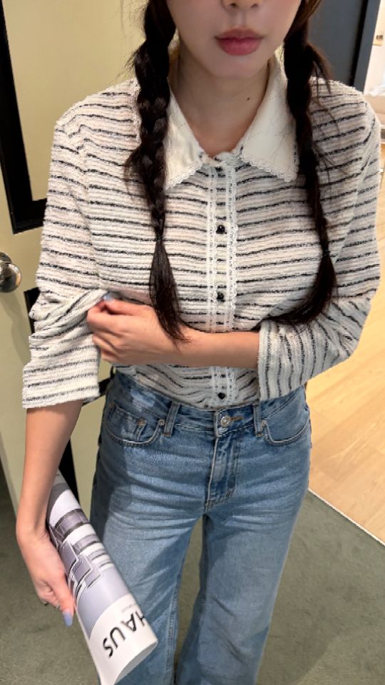 HEY/TO SEWING東大門實拍女士新品熱賣推薦休閑針織衫蕾絲BY HEY/TO SEWING針織衫