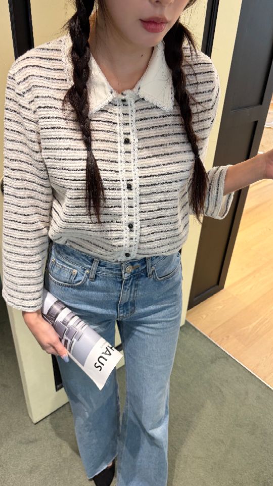 HEY/TO SEWING東大門實拍女士新品熱賣推薦休閑針織衫蕾絲BY HEY/TO SEWING針織衫