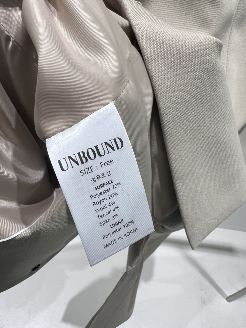 UNBOUND韓國直郵女士新品人氣休閑推薦時尚26春夏職業夾克UNBOUND夾克