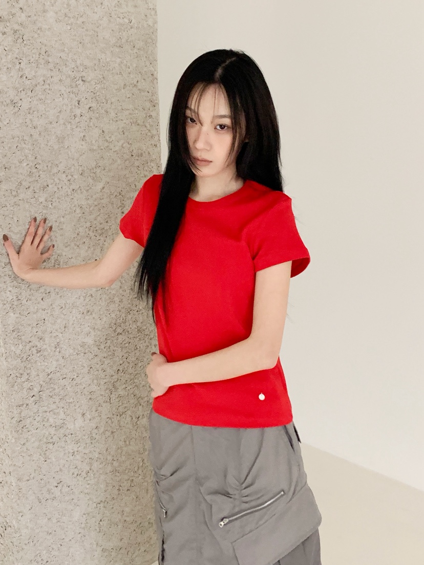 NEOUL韓國代購女士新品26春夏職業休閑熱賣時尚人氣真品T恤NEOUL/ahin雙領標簽T恤