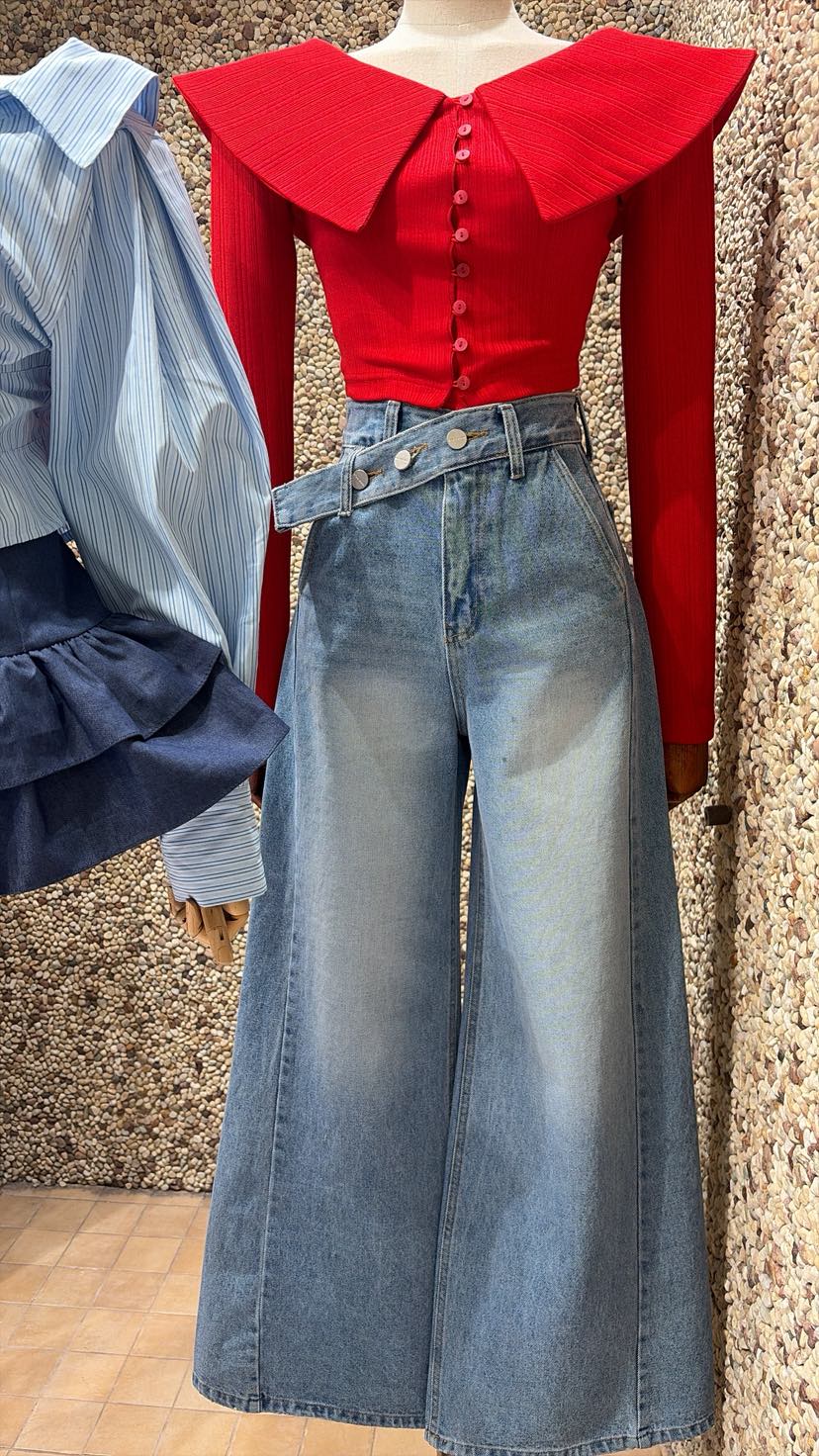 2TWO MOON東大門直郵女士新品真品熱賣人氣牛仔褲腰帶鏤空2TWO MOON牛仔褲