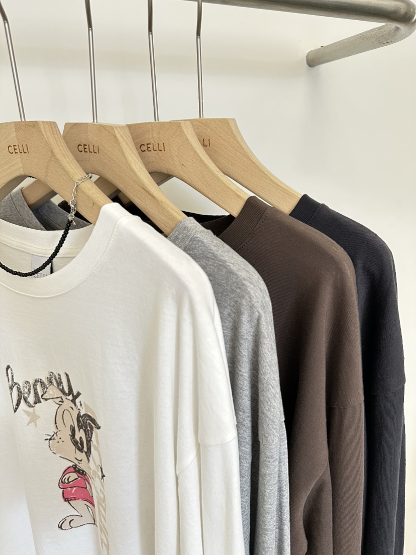 CELLI東大門直郵女士新品26春夏時尚真品職業人氣長袖T恤CELLI長袖T恤