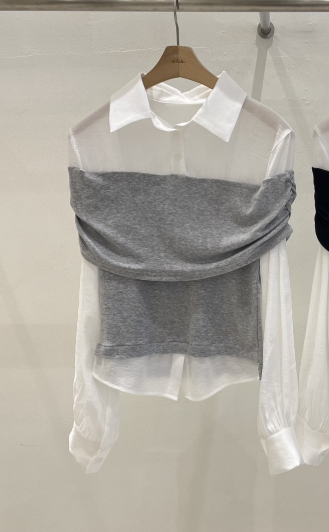 MUSK東大門實拍女裝新品時尚人氣真品26春夏休閑襯衫蕾絲衫MUSK襯衫/蕾絲衫圖色2