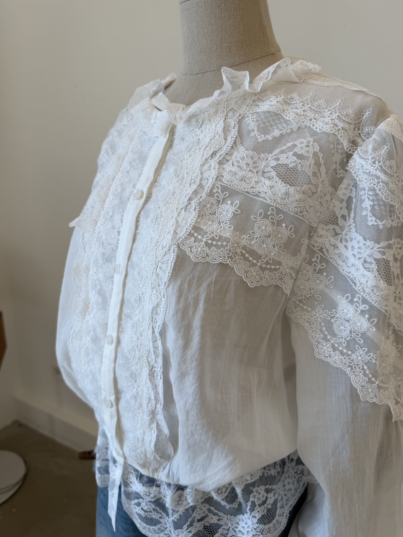 LAUNDRY東大門直郵女士新品熱賣時尚26春夏襯衫蕾絲衫蕾絲LAUNDRY襯衫/蕾絲衫