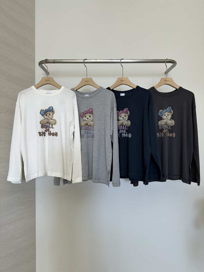 CELLI韓國直郵女士新品26春夏人氣休閑推薦熱賣真品長袖T恤CELLI長袖T恤