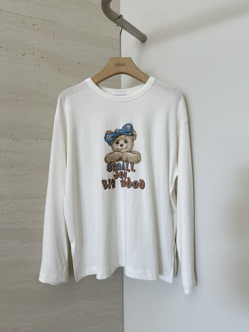 CELLI韓國直郵女士新品26春夏人氣休閑推薦熱賣真品長袖T恤CELLI長袖T恤圖色1