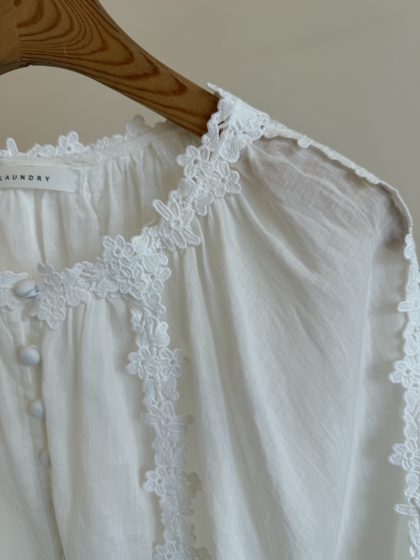 LAUNDRY韓國直郵女裝新款真品職業時尚推薦襯衫蕾絲衫亞麻LAUNDRY襯衫/蕾絲衫