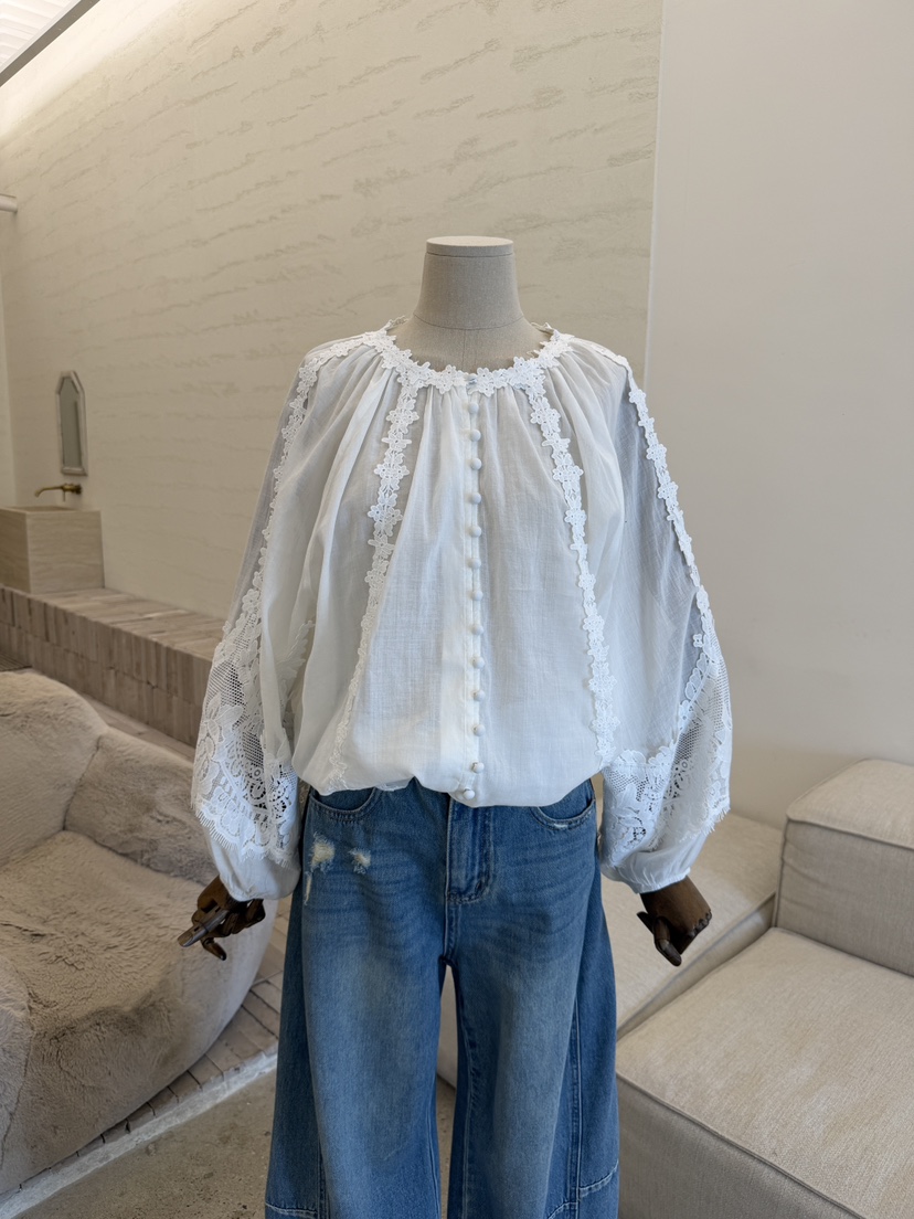 LAUNDRY韓國直郵女裝新款真品職業時尚推薦襯衫蕾絲衫亞麻LAUNDRY襯衫/蕾絲衫