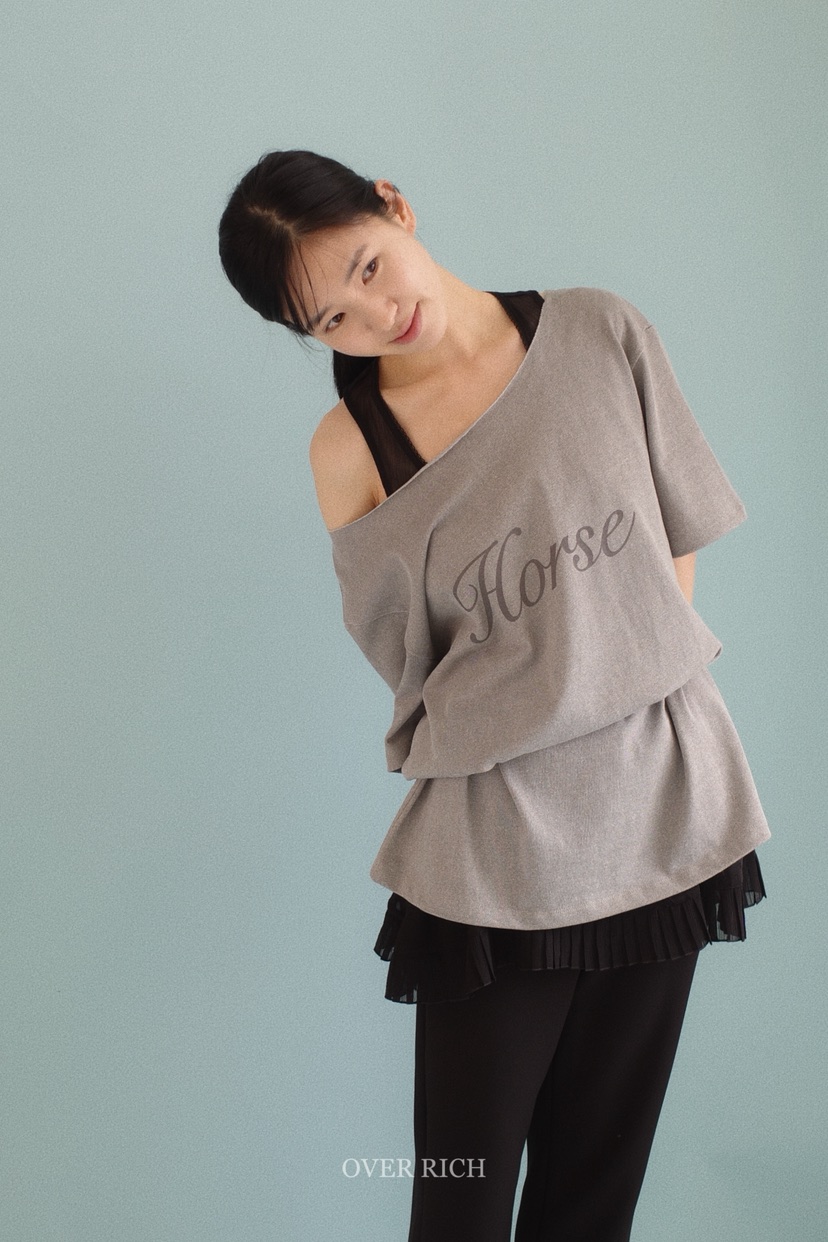 OVER RICH東大門代購女裝新品熱賣人氣時尚休閑職業真品T恤OVER RICHT恤