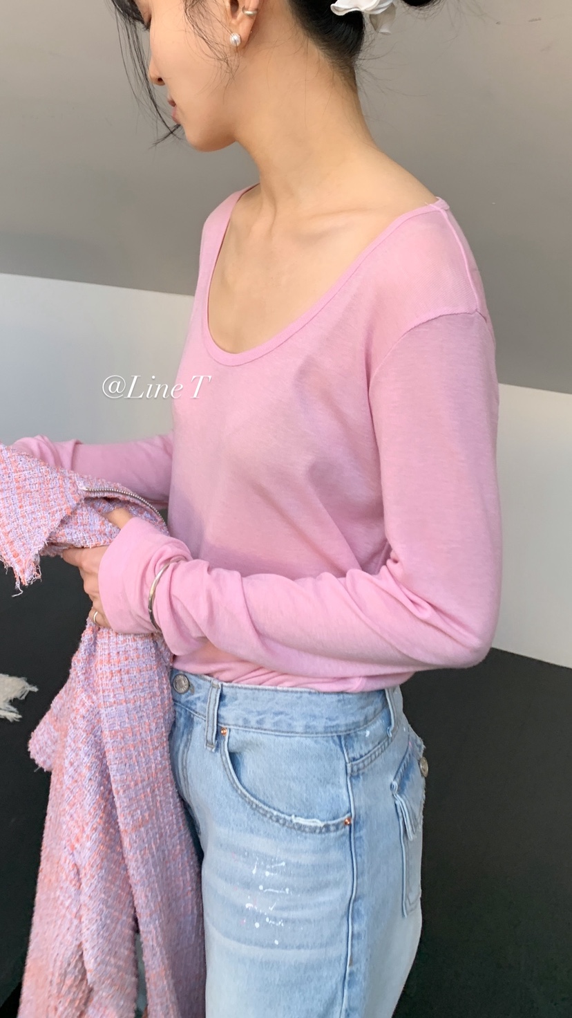 OVER RICH東大門直郵女士新款推薦職業熱賣真品休閑長袖T恤OVER RICH長袖T恤