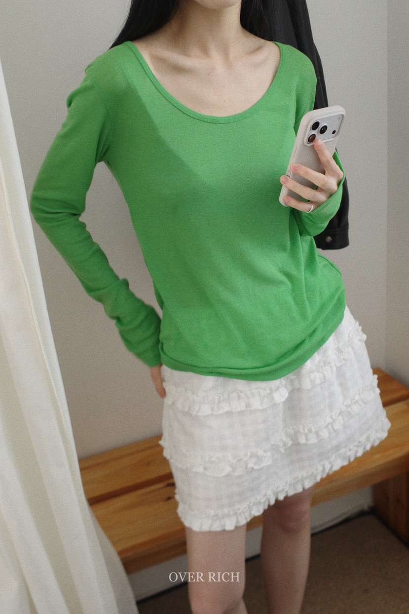 OVER RICH東大門直郵女士新款推薦職業熱賣真品休閑長袖T恤OVER RICH長袖T恤