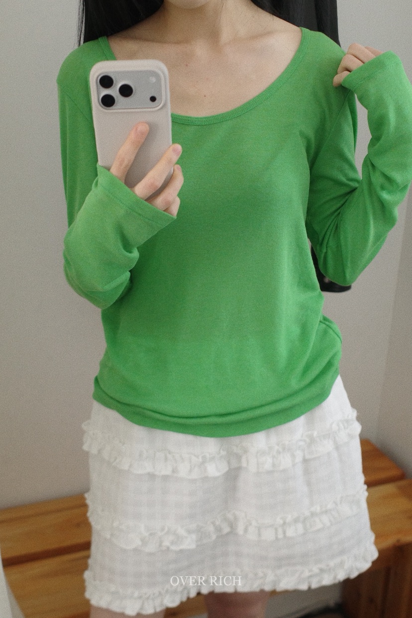 OVER RICH東大門直郵女士新款推薦職業熱賣真品休閑長袖T恤OVER RICH長袖T恤