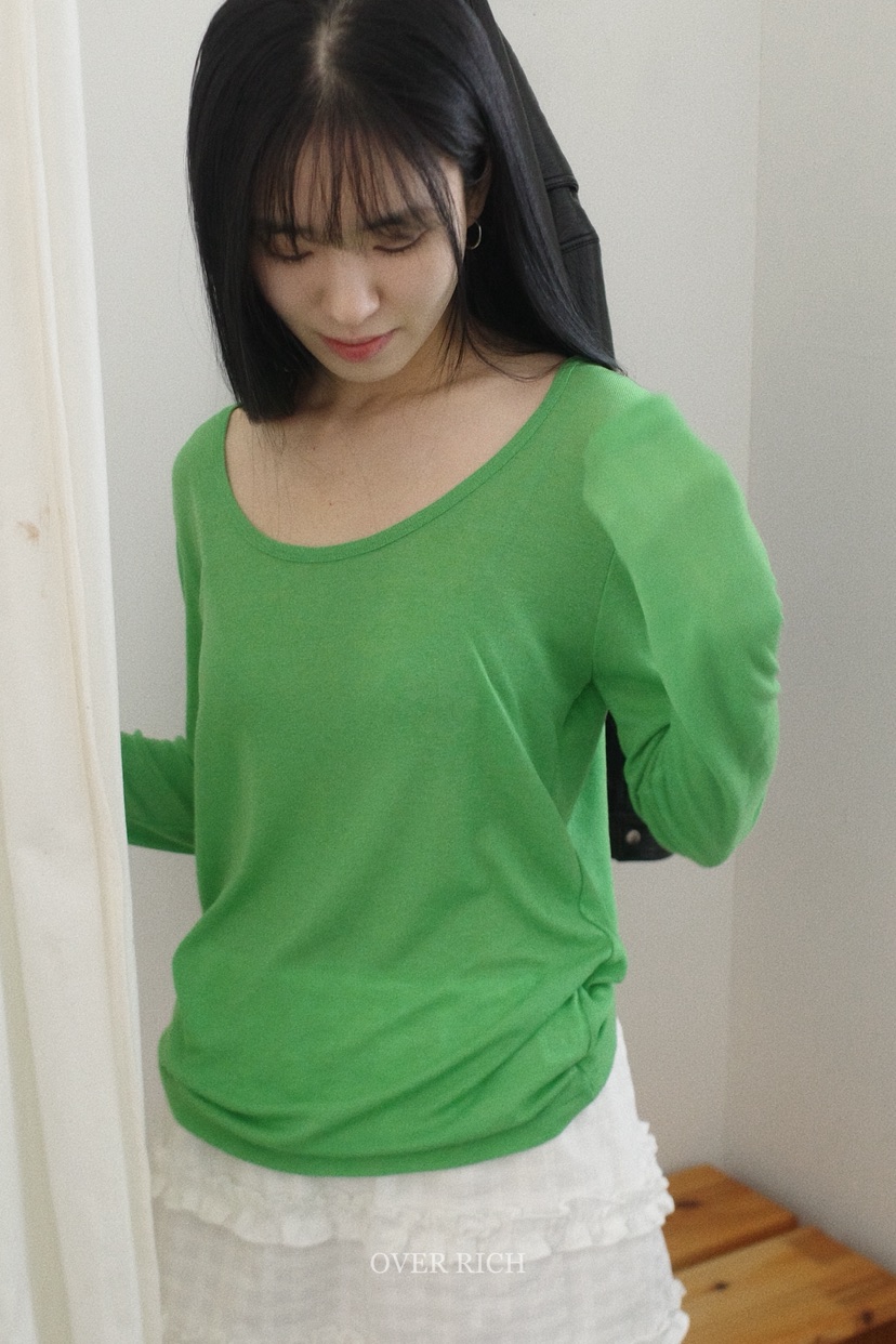 OVER RICH東大門直郵女士新款推薦職業熱賣真品休閑長袖T恤OVER RICH長袖T恤
