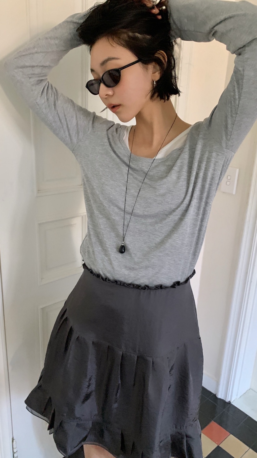 OVER RICH東大門直郵女士新款推薦職業熱賣真品休閑長袖T恤OVER RICH長袖T恤