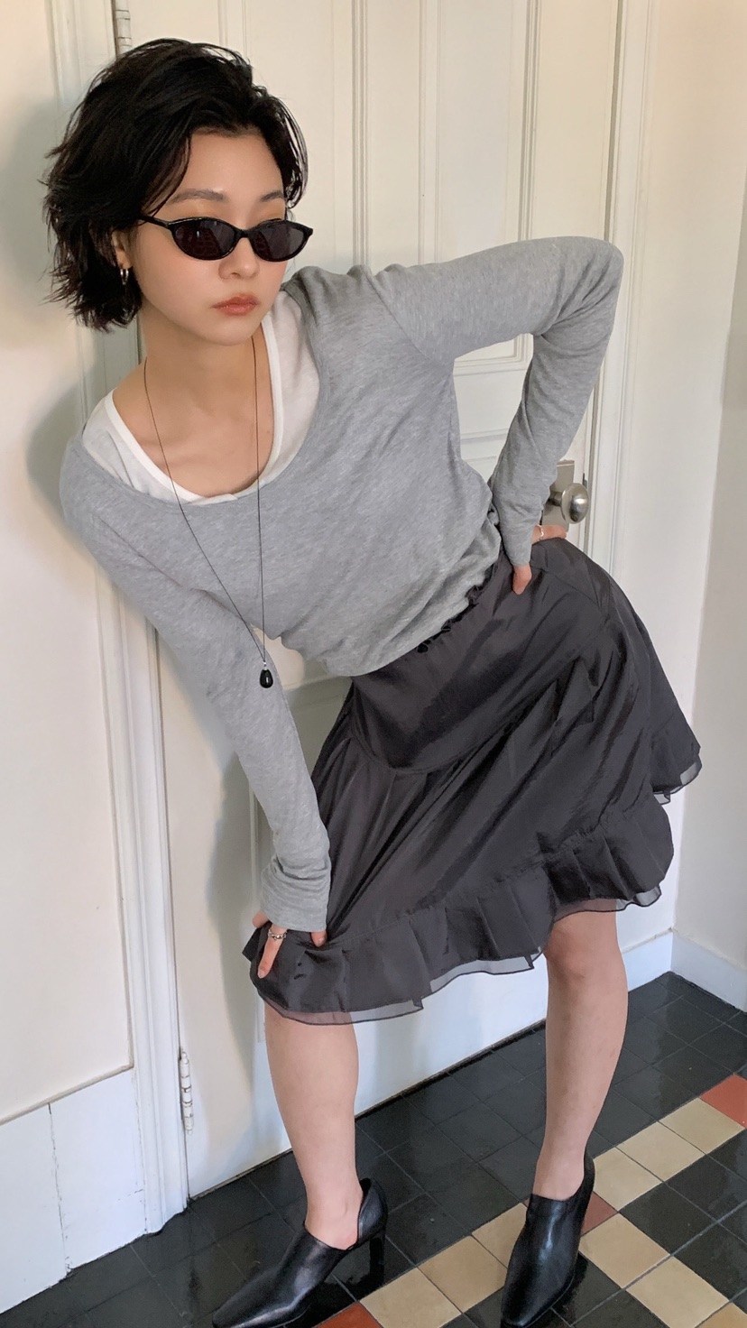 OVER RICH東大門直郵女士新款推薦職業熱賣真品休閑長袖T恤OVER RICH長袖T恤