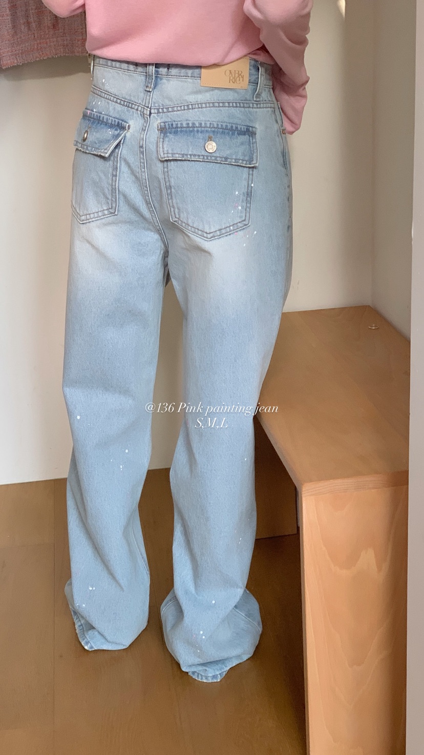 OVER RICH韓國直郵女裝新品推薦休閑真品時尚熱賣牛仔褲OVER RICH牛仔褲