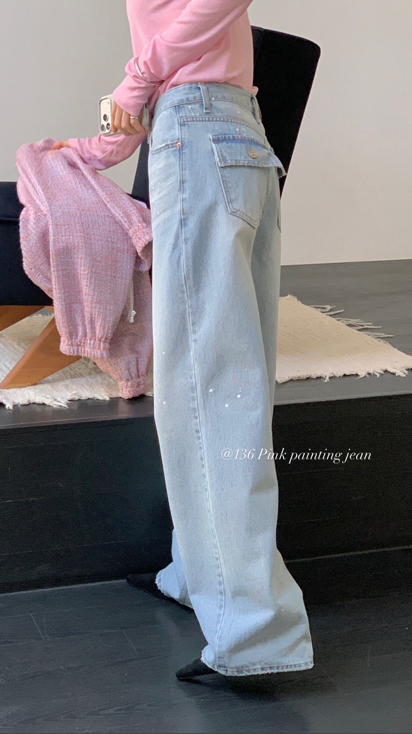 OVER RICH韓國直郵女裝新品推薦休閑真品時尚熱賣牛仔褲OVER RICH牛仔褲