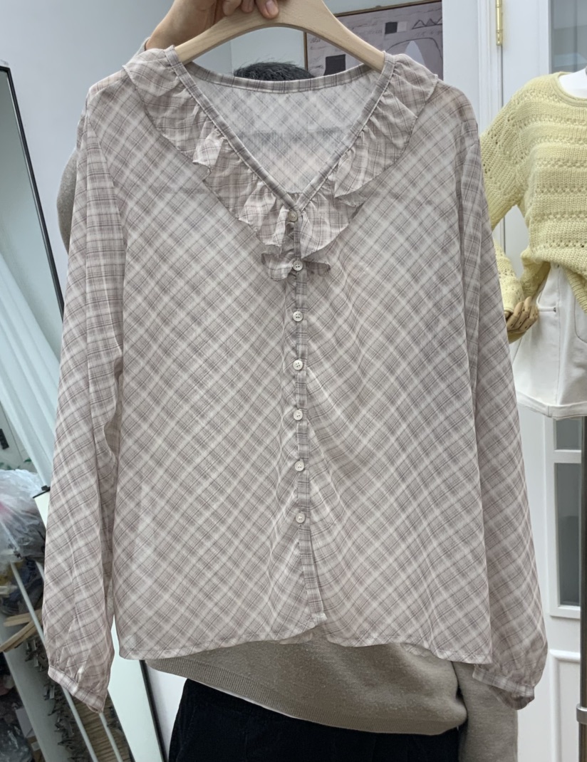 RE:FRESH-L韓國代購女士新款休閑時尚人氣職業襯衫蕾絲衫RE:FRESH襯衫/蕾絲衫圖色1