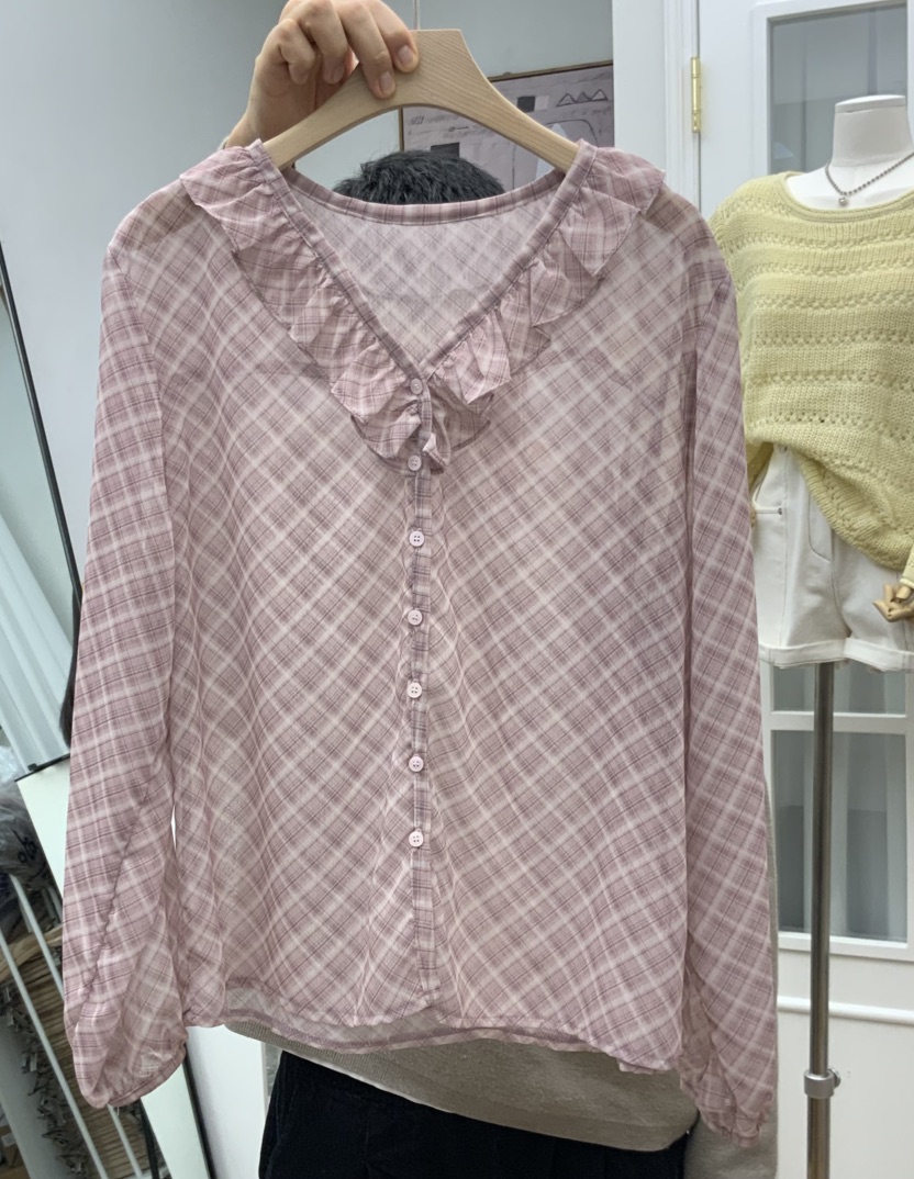 RE:FRESH-L韓國代購女士新款休閑時尚人氣職業襯衫蕾絲衫RE:FRESH襯衫/蕾絲衫圖色2