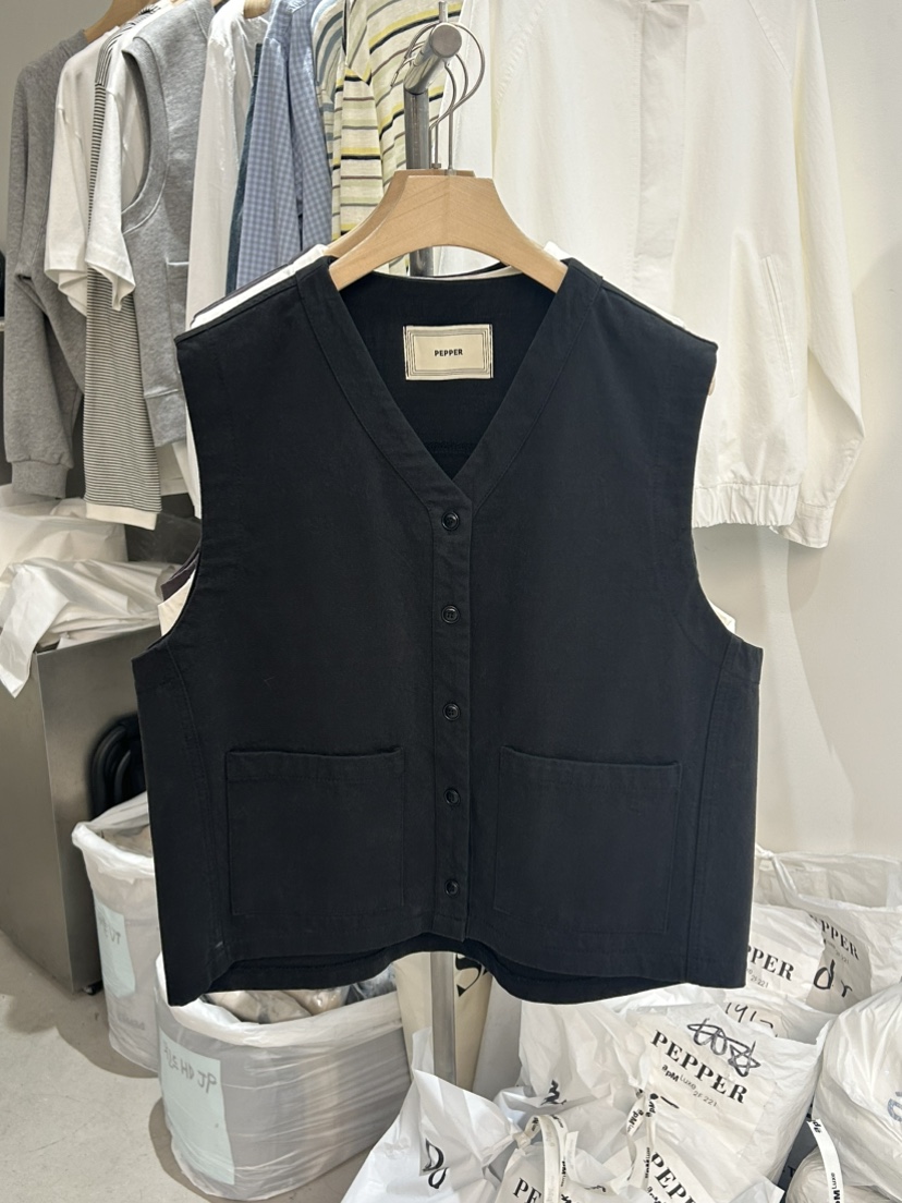 PEPPER-L韓國代購女士新品真品時尚熱賣人氣26春夏休閑馬甲PEPPER馬甲圖色3