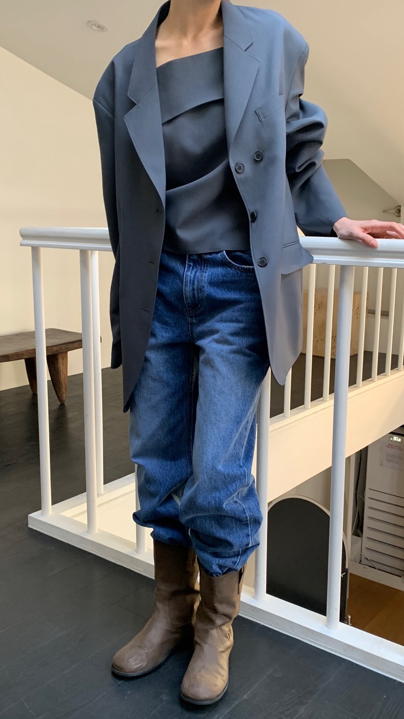 OVER RICH韓國代購女裝新款26春夏真品推薦熱賣時尚牛仔褲OVER RICH牛仔褲