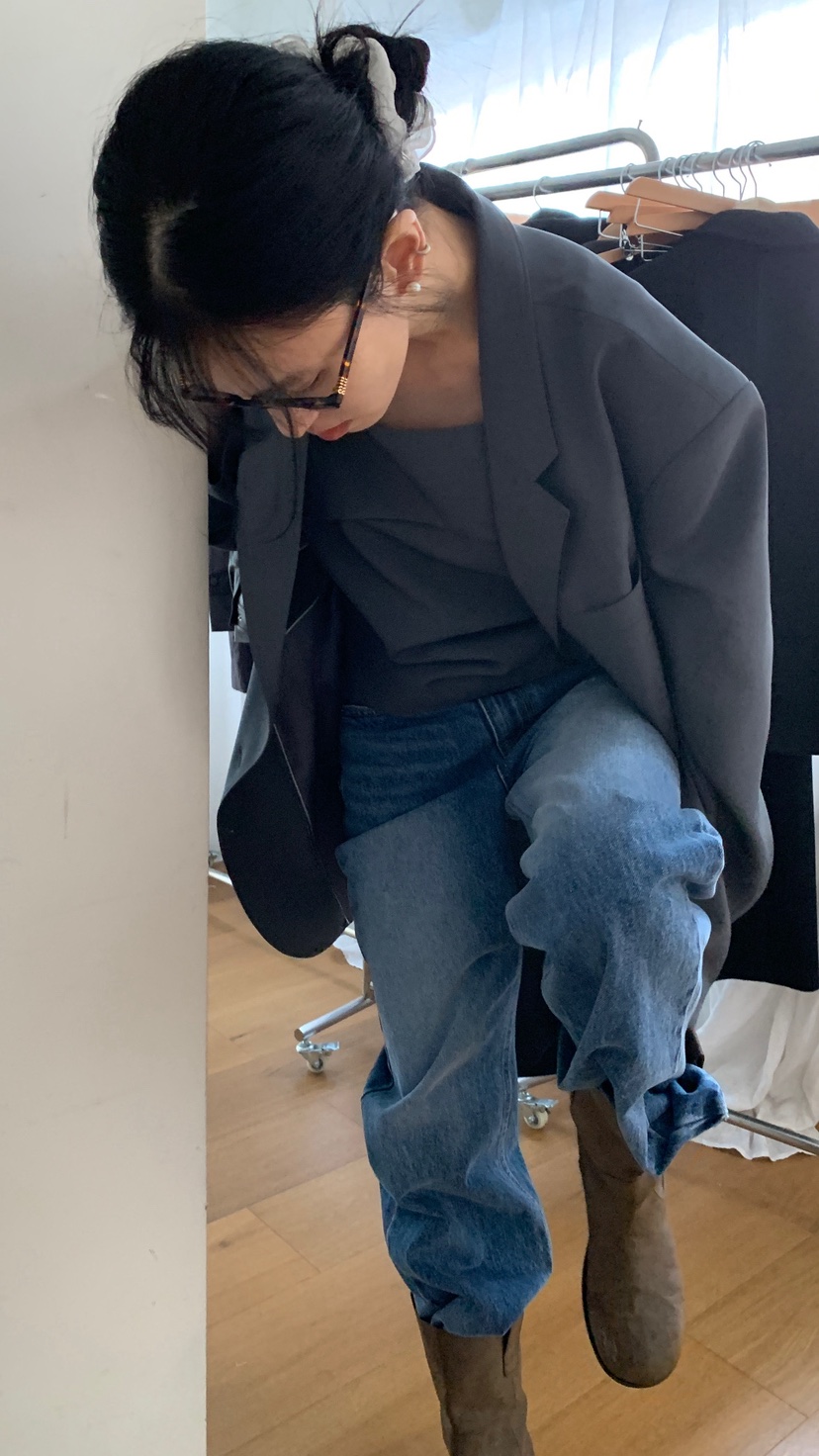 OVER RICH韓國代購女裝新款26春夏真品推薦熱賣時尚牛仔褲OVER RICH牛仔褲