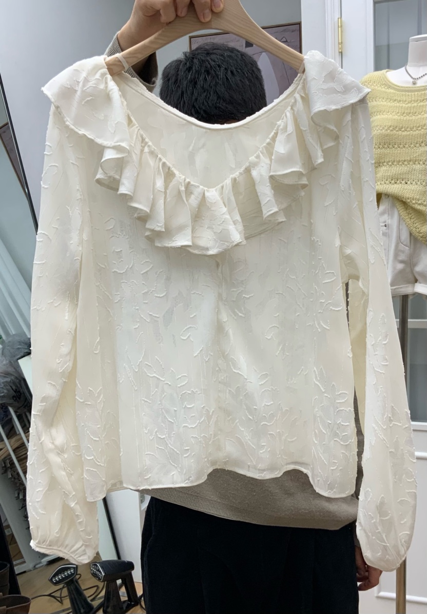 RE:FRESH-L韓國代購女裝新品人氣26春夏休閑熱賣襯衫蕾絲衫RE:FRESH襯衫/蕾絲衫圖色1