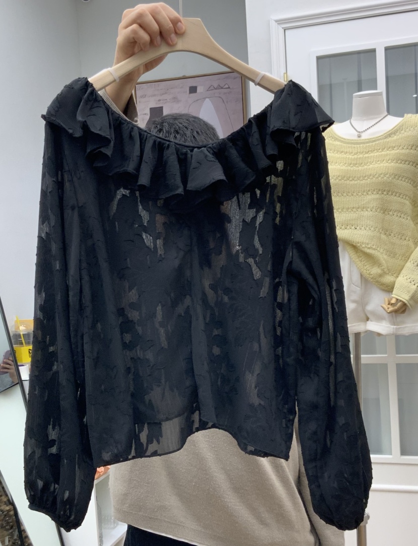 RE:FRESH-L韓國代購女裝新品人氣26春夏休閑熱賣襯衫蕾絲衫RE:FRESH襯衫/蕾絲衫圖色2