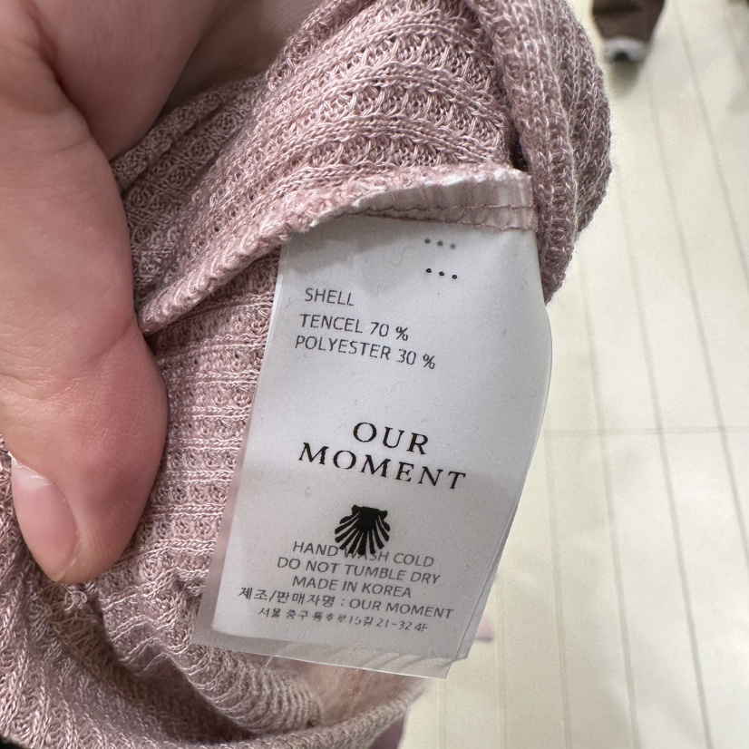 OURMOMENT東大門直郵女裝新款時尚真品休閑26春夏長袖T恤OURMOMENT長袖T恤