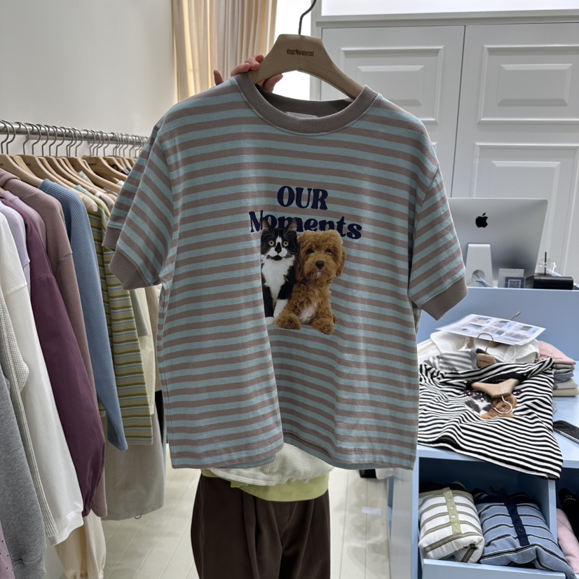 OURMOMENT東大門直郵女士新品休閑職業真品時尚熱賣26春夏T恤OURMOMENTT恤圖色2