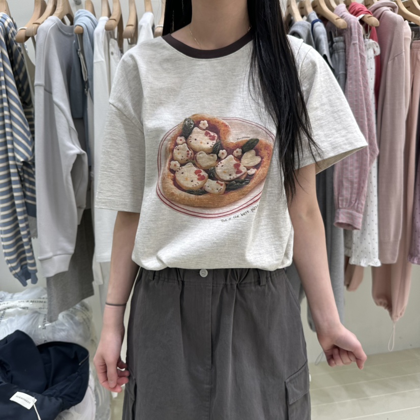 OURMOMENT韓國直郵女裝新品真品熱賣休閑時尚職業26春夏T恤OURMOMENTT恤圖色3