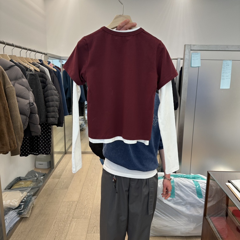 LTMS東大門實拍女士新款人氣職業推薦真品熱賣長袖T恤假兩件LTMS長袖T恤