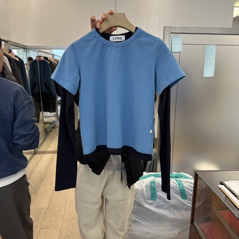 LTMS東大門實拍女士新款人氣職業推薦真品熱賣長袖T恤假兩件LTMS長袖T恤圖色2