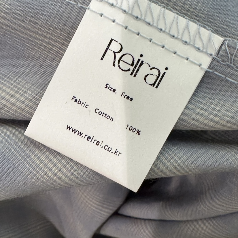 REIRAI韓國直郵女士新款休閑人氣時尚26春夏襯衫蕾絲衫格紋Reirai襯衫/蕾絲衫